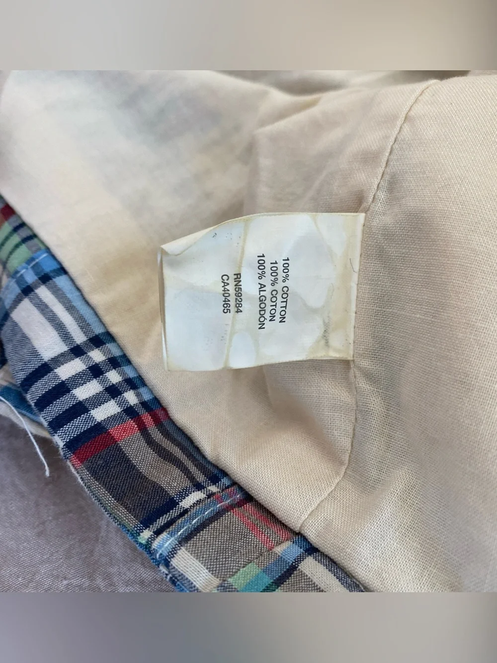 The Children's Place Boy Patchwork Madras Blazer Nantucket Wedding Size 14? READ